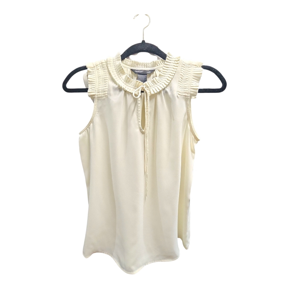 Vera Wang Ivory Sleeveless Blouse